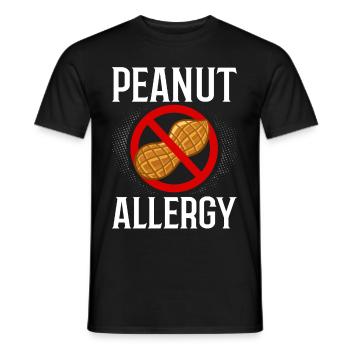 Erdnuss Allergie Erdnussallergie Nuss Zeichen Test - Männer T-Shirt - Schwarz - Vorne - AI Model Male 178 light (178cm)