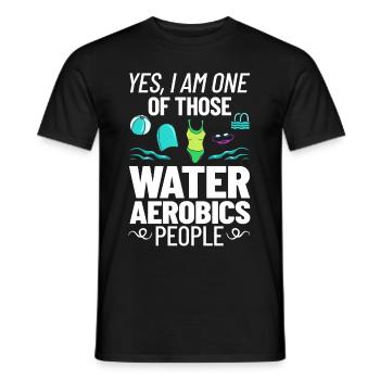 AquaGym Aquafitness Aqua Training Aqua - T-shirt homme - noir - Devant - AI Model Male 178 light (178cm)