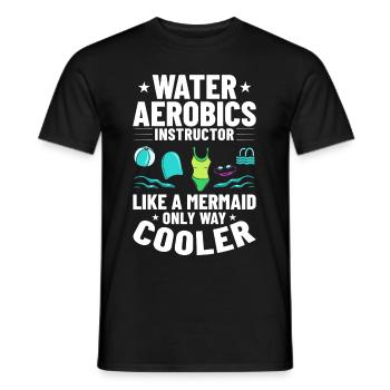 AquaGym Aquafitness Aqua Training Aqua - T-shirt homme - noir - Devant - AI Model Male 178 light (178cm)
