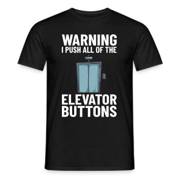 Elevator Elevator System Technician Elevator Lift - Men's T-Shirt - black - Front - AI Model Male 178 light (178cm)