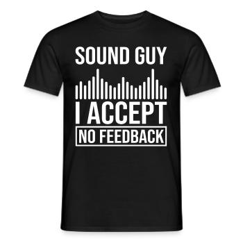 Ingénieur du son Ingénieur du son Ingénierie du son Musique Dj - T-shirt homme - noir - Devant - AI Model Male 178 light (178cm)