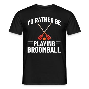 Broomball Stockspiel Ballspieler Spieler Spiel - Männer T-Shirt - Schwarz - Vorne - AI Model Male 178 light (178cm)