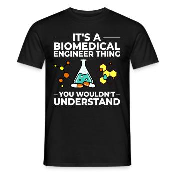 Biomedical Medical Technology Bioengineering - Men's T-Shirt - black - Front - AI Model Male 178 light (178cm)