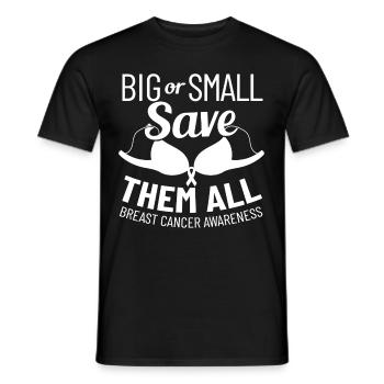Breast Cancer Ribbon Cancer Breast Pink Breast Cancer - Men's T-Shirt - black - Front - AI Model Male 178 light (178cm)