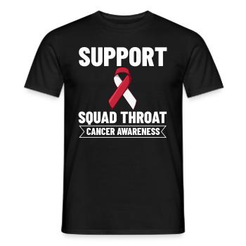 Head Neck Carcinoma Cancer Ribbon Chemo - Men's T-Shirt - black - Front - AI Model Male 178 light (178cm)