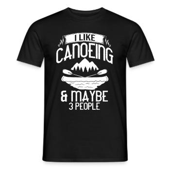 Canoë Paddle Kayak Canoë Bateau Pédalo - T-shirt homme - noir - Devant - AI Model Male 178 light (178cm)
