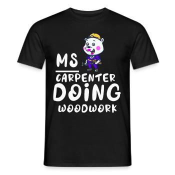 Frau Schreinerin bei Holzarbeiten Weibliche Mutter - Männer T-Shirt - Schwarz - Vorne - AI Model Male 178 light (178cm)