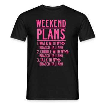 Bracco Italiano Maman Mama Maîtresse Dictons roses - T-shirt homme - noir - Devant - AI Model Male 178 light (178cm)