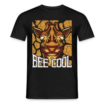 Motif de girafes - T-shirt homme - noir - Devant - AI Model Male 178 light (178cm)
