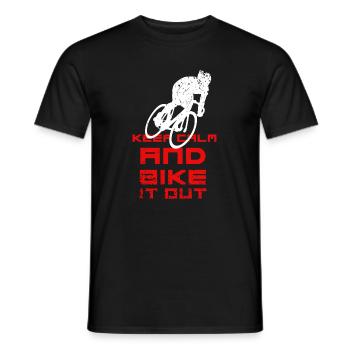 Balade à vélo - T-shirt homme - noir - Devant - AI Model Male 178 light (178cm)