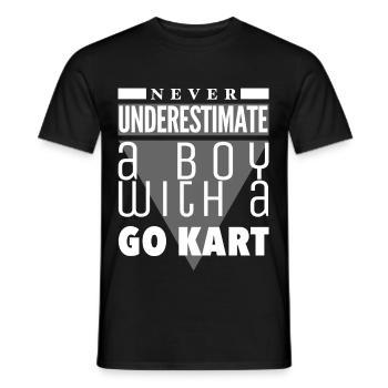 Go Kart Karting Course Go Kards cadeau GoKart de course - T-shirt homme - noir - Devant - AI Model Male 178 light (178cm)