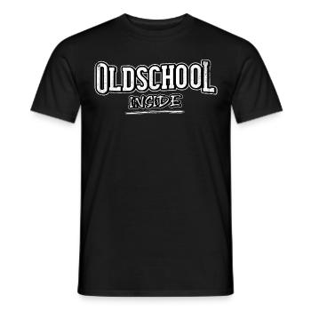 oldschool à l'intérieur de la chemise hiphop - T-shirt homme - noir - Devant - AI Model Male 178 light (178cm)
