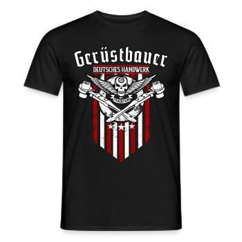 Gerüstbauer Shirt Handwerk mit Tradition - Männer T-Shirt - Schwarz - Vorne - AI Model Male 178 light (178cm)