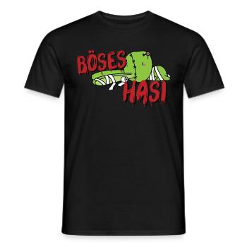 Böses Hasi Voodoo Hase Comic - Männer T-Shirt - Schwarz - Vorne - AI Model Male 178 light (178cm)