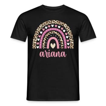 Ariana Regenbogen Name Geburtstag Ariana - Männer T-Shirt - Schwarz - Vorne - AI Model Male 178 light (178cm)