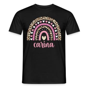 Carina Regenbogen Name Geburtstag Carina - Männer T-Shirt - Schwarz - Vorne - AI Model Male 178 light (178cm)
