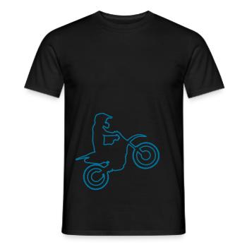 motocross - T-shirt uomo - nero - Fronte - AI Model Male 178 light (178cm)