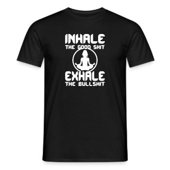 Yoga Yogi Meditating Buddhism Om Zen Spiritual - Men's T-Shirt - black - Front - AI Model Male 178 light (178cm)