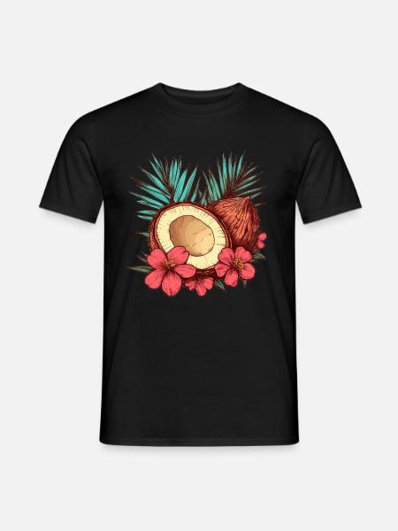 Tropische Kokosnussblüte - Männer T-Shirt - Schwarz