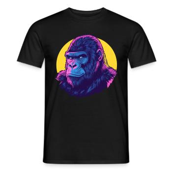 Gorilla Neon Kraft - Männer T-Shirt - Schwarz - Vorne - AI Model Male 178 light (178cm)