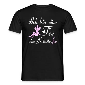 Ich bin eine Fee eine Katastrofee - Männer T-Shirt - Schwarz - Vorne - AI Model Male 178 light (178cm)