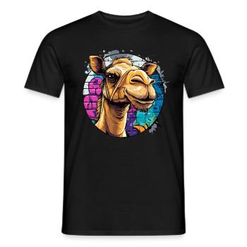 Graffiti Camel Style - Men's T-Shirt - black - Front - AI Model Male 178 light (178cm)