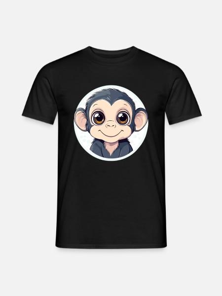 Funny baby monkey - Men's T-Shirt - black