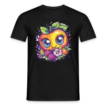 Pêche gaie aux baies - T-shirt homme - noir - Devant - AI Model Male 178 light (178cm)