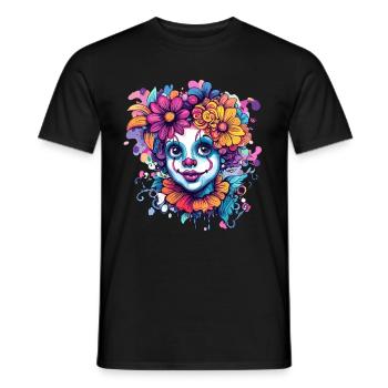 Blumen Clown Freude - Männer T-Shirt - Schwarz - Vorne - AI Model Male 178 light (178cm)