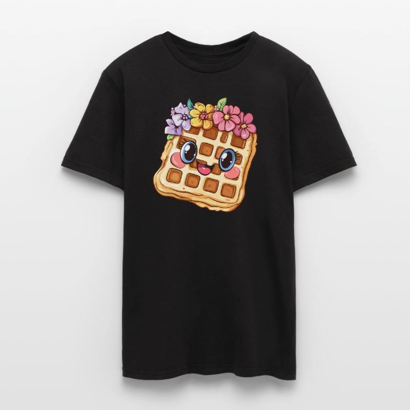 Vaffel med blomster T-shirt til herrer
