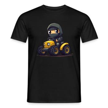 Ninja on tractor - Men's T-Shirt - black - Front - AI Model Male 178 light (178cm)