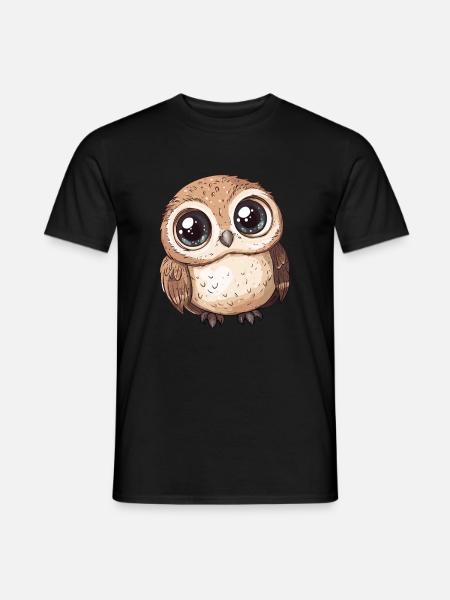 Cute Big Owl - Men's T-Shirt - black
