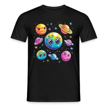 Amis colorés de la planète - T-shirt homme - noir - Devant - AI Model Male 178 light (178cm)