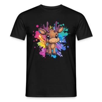 Fauve sur l’explosion de couleurs - T-shirt homme - noir - Devant - AI Model Male 178 light (178cm)