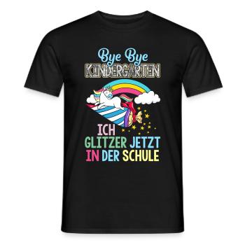 Einhorn 1. Klasse Einschulung Schulanfang Geschenk - Männer T-Shirt - Schwarz - Vorne - AI Model Male 178 light (178cm)