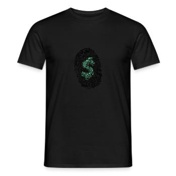 Fingerabdruck Geld Money Finanzen Kapital Geschenk - Männer T-Shirt - Schwarz - Vorne - AI Model Male 178 light (178cm)