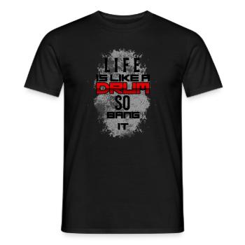 Schlagzeuger Trommler - Männer T-Shirt - Schwarz - Vorne - AI Model Male 178 light (178cm)