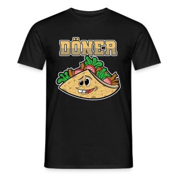 Kebab Kebab Snack Drôle De Chemise Cadeau Geek - T-shirt homme - noir - Devant - AI Model Male 178 light (178cm)