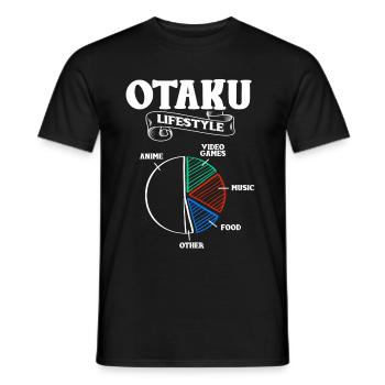 Anime Otaku Funny Manga Kawaii Senpai Cadeau - T-shirt homme - noir - Devant - AI Model Male 178 light (178cm)