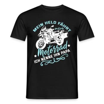 Motards père enfant motard Drôle De dicton - T-shirt homme - noir - Devant - AI Model Male 178 light (178cm)