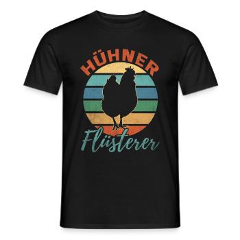 Hühner Flüsterer Huhn Lustig Hühnerstall Geschenk - Männer T-Shirt - Schwarz - Vorne - AI Model Male 178 light (178cm)