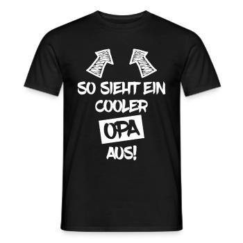 Opa - Männer T-Shirt - Schwarz - Vorne - AI Model Male 178 light (178cm)