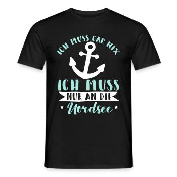 Küstenkind Norddeutschland Ostsee Nordsee Geschenk - Männer T-Shirt - Schwarz - Vorne - AI Model Male 178 light (178cm)