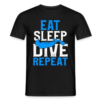 Plongée plongée plongée sous-marine - T-shirt homme - noir - Devant - AI Model Male 178 light (178cm)