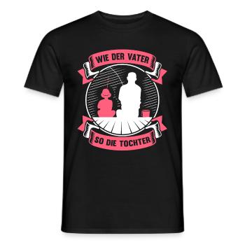 Angeln Angler Fischen Vater und Tochter Geschenk - Männer T-Shirt - Schwarz - Vorne - AI Model Male 178 light (178cm)