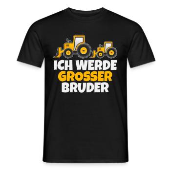 Traktor Bruder Trecker Baby Geschwister Geschenk - Männer T-Shirt - Schwarz - Vorne - AI Model Male 178 light (178cm)