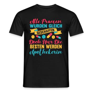 Apothekerin Apotheken Lustig Spruch Medikamente - Männer T-Shirt - Schwarz - Vorne - AI Model Male 178 light (178cm)