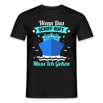 Kreuzfahrt Boot Urlaub Spruch Lustig Geschenk - Männer T-Shirt - Schwarz - Vorne - AI Model Male 178 light (178cm)