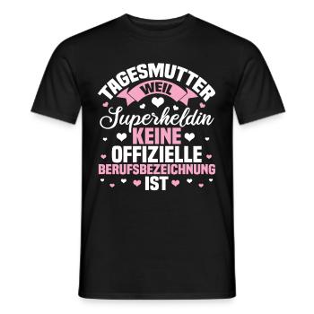 Tagesmutter Kita Kindergarten Lustig Geschenk - Männer T-Shirt - Schwarz - Vorne - AI Model Male 178 light (178cm)
