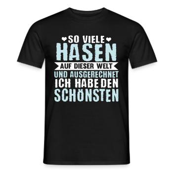 Hase Hasi Lustig Spruch Valentinstag Geschenk - Männer T-Shirt - Schwarz - Vorne - AI Model Male 178 light (178cm)